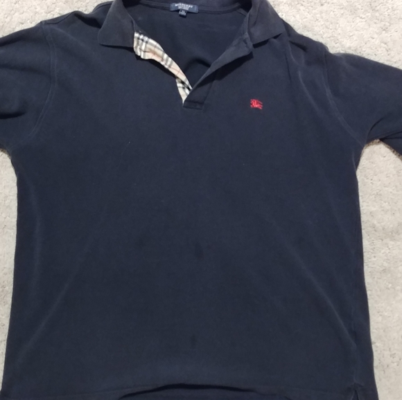 Burberry Polo Shirt Men's XL Black - Picture 1 of 5